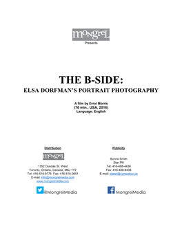The B-Side: Elsa Dorfman’S Portrait Photography