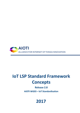 Iot LSP Standard Framework Concepts 2017