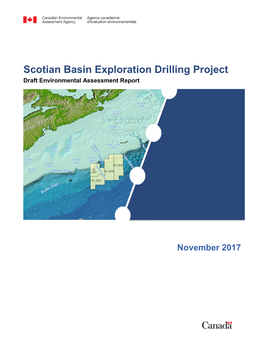 Scotian Basin Exploration Drilling Project Draft Environmental Assessment Report