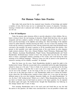 17 Put Human Values Into Practice