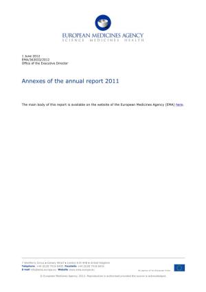 Annexes of the Annual Report 2011