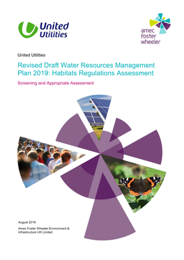 Revised Draft Water Resources Management Plan 2019 Habitats Regulation Assessment