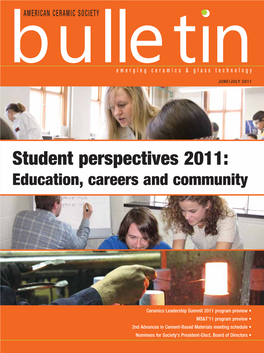 Student Perspectives 2011: Education, Careers and Community