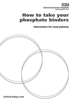 How to Take Your Phosphate Binders