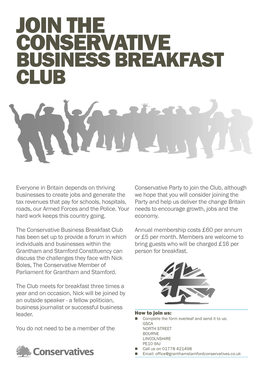 Join the Conservative Business Breakfast Club