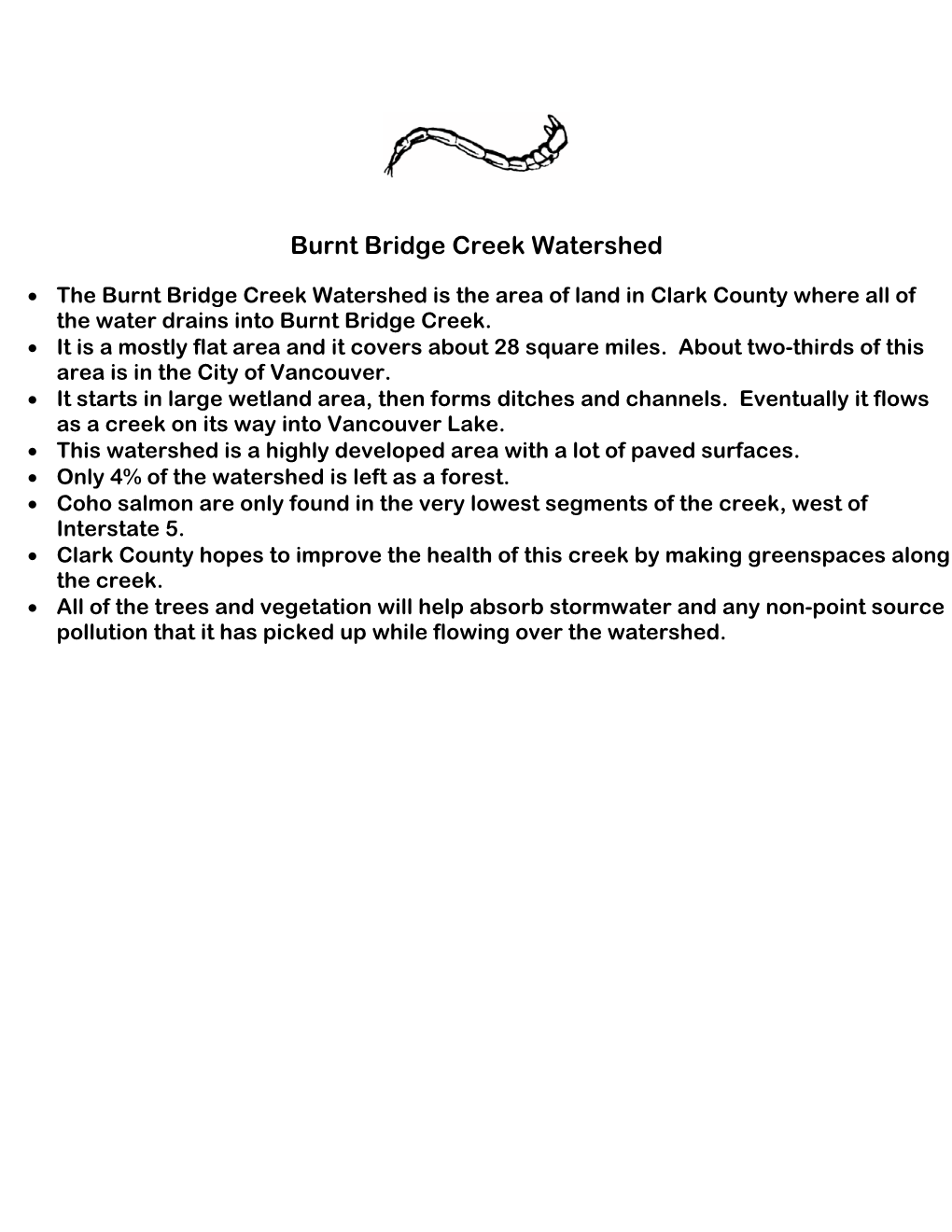 Burnt Bridge Creek Watershed