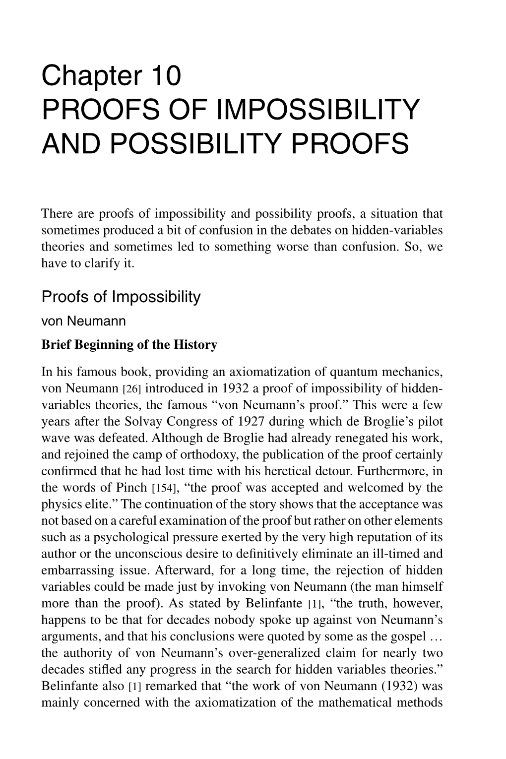 Chapter 10 PROOFS of IMPOSSIBILITY and POSSIBILITY PROOFS