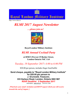 RLMI 2017 August Newsletter