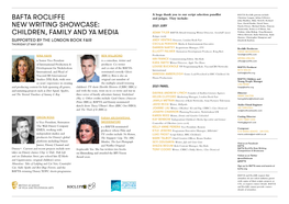 Bafta Rocliffe New Writing Showcase: Children, Family