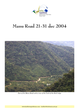 Manu Road 21-31 Dec 2004