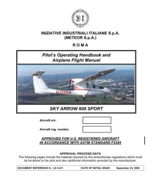 Pilot's Operating Handbook and Airplane Flight Manual SKY