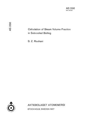 Calculation of Steam Volume Fraction in Subcooled Boiling