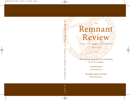 The Remnant Review Vol. 3 No. 1