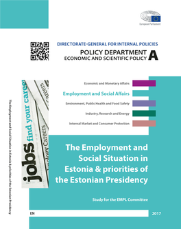 The Social and Employment Situation in Estonia and Priorities of The