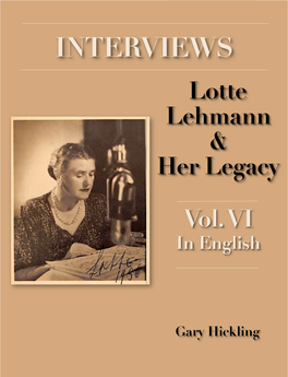 Lotte Lehmann & Her Legacy Vol. VI