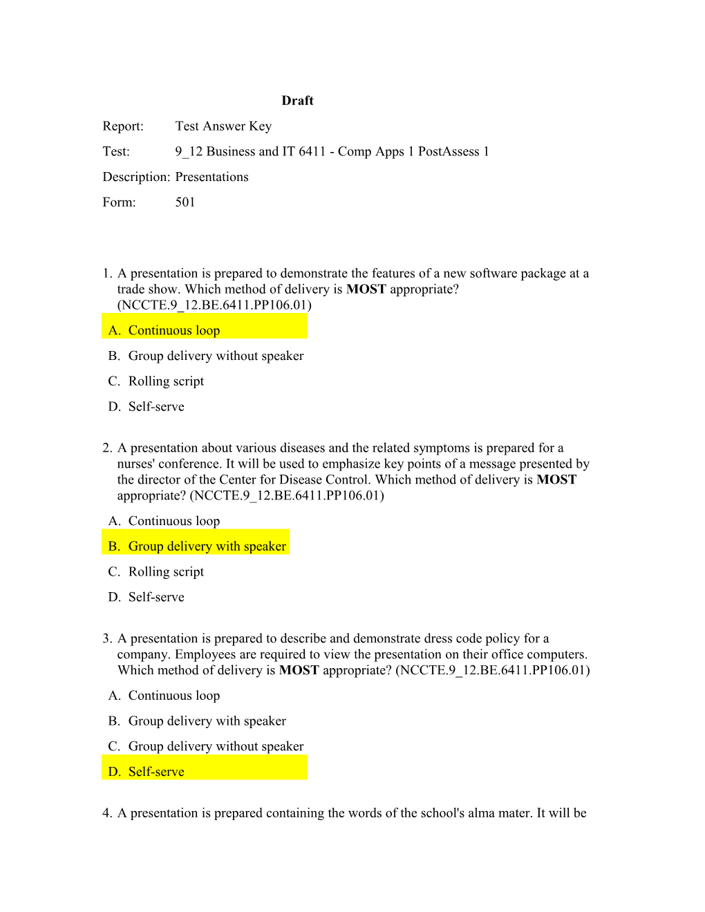 Please Use the Following Passage for Questions 14 Through 18: Scenario 23: Abe Is a Professor