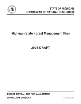 Michigan State Forest Management Plan