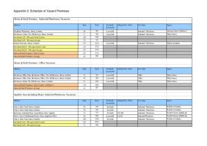 Appendix 3: Schedule of Vacant Premises