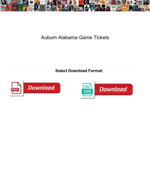 Auburn Alabama Game Tickets