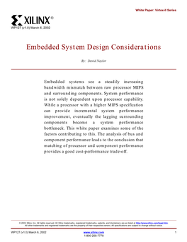 WP127: "Embedded System Design Considerations" V1.0 (03/06/2002)