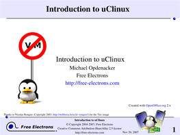 Introduction to Uclinux