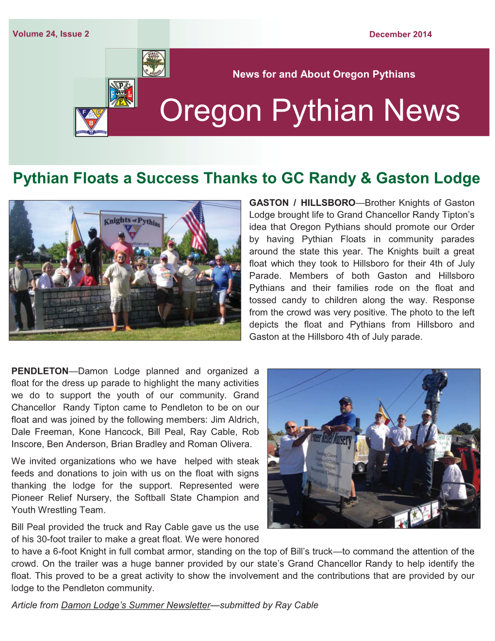 Oregon Pythian News