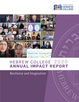 Annual Impact Report Hebrew College 2020