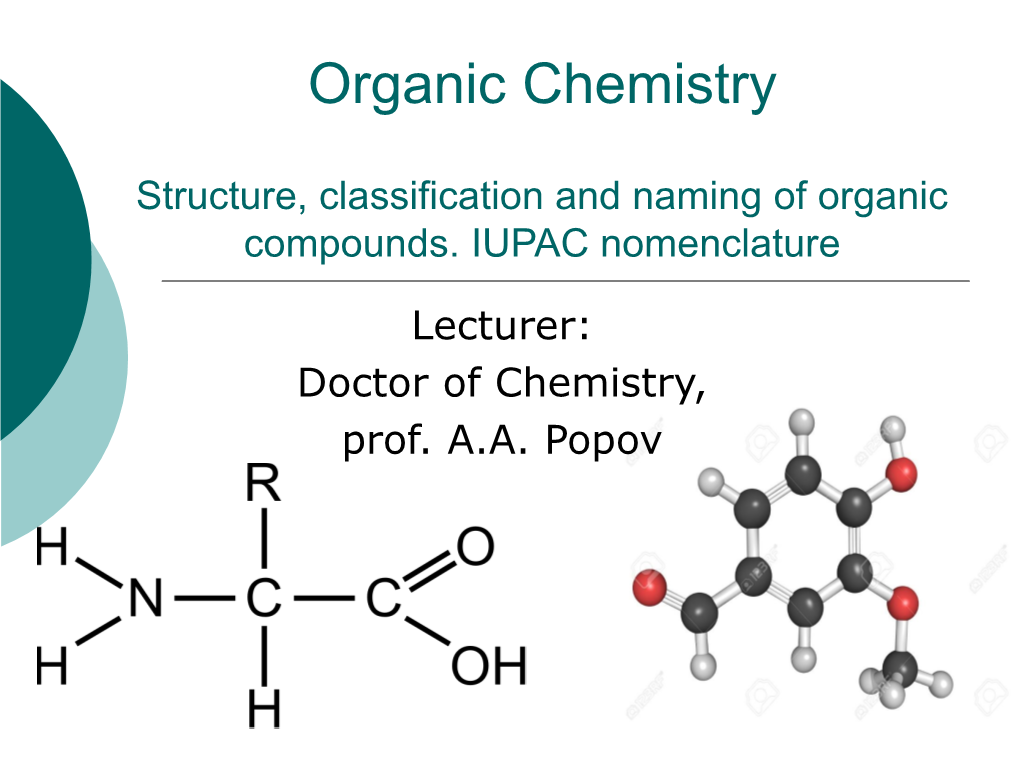 Structure Classification And Naming Of Organic Compounds Iupac Nomenclature Docslib 