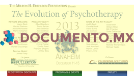 The Evolution of Psychotherapy