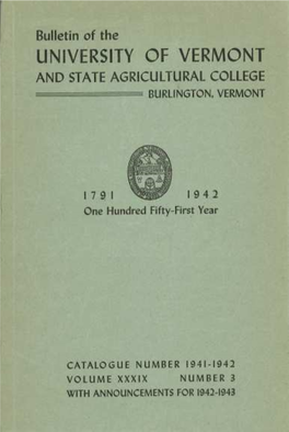 1941-1942 Undergraduate Catalogue