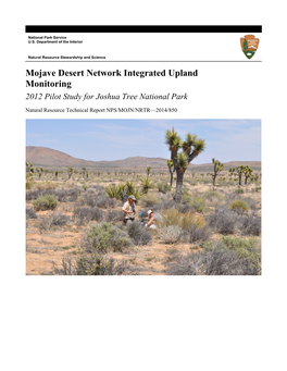 Mojave Desert Network Integrated Upland Monitoring 2012 Pilot Study for Joshua Tree National Park