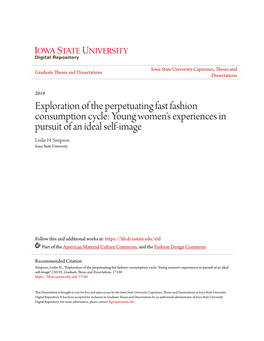 Exploration of the Perpetuating Fast Fashion Consumption Cycle: Young Women's Experiences in Pursuit of an Ideal Self-Image Leslie H