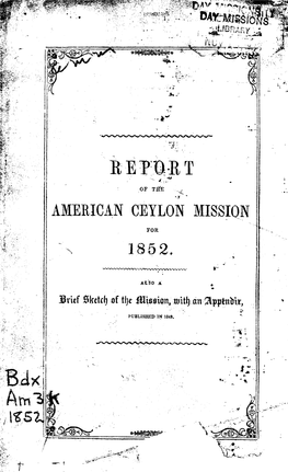 American Ceylon Mission