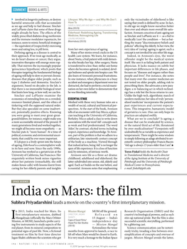 India on Mars: the Film Subhra Priyadarshini Lauds a Movie on the Country’S First Interplanetary Mission