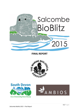 Salcombe Bioblitz 2015 Final Report.Pdf