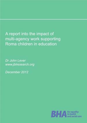 A Report Into the Impact of Multi-Agency Work Supporting Roma Children in Education