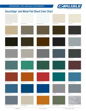 Securedge™ and Metal Flat Sheet Color Chart
