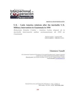 Latin America Relations After the Inevitable US Military Intervention In