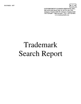 Trademark Search Report