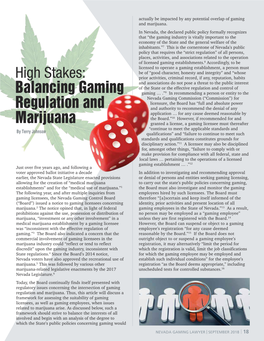 Balancing Gaming Regulation and Marijuana