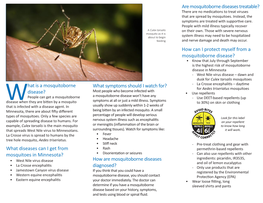 Mosquitoborne Diseases of Minnesota
