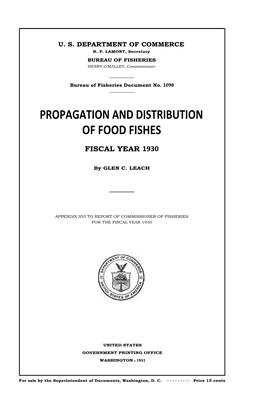 Propagation and Distribution of Food Fishes
