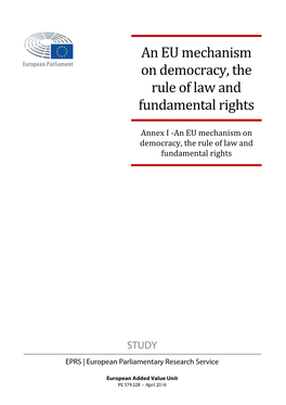 Annex I -An EU Mechanism on Democracy, the Rule of Law and Fundamental Rights