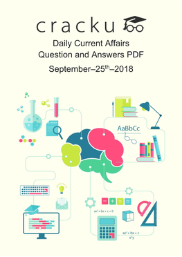 Daily Current Affairs Question and Answers PDF September–25Th–2018