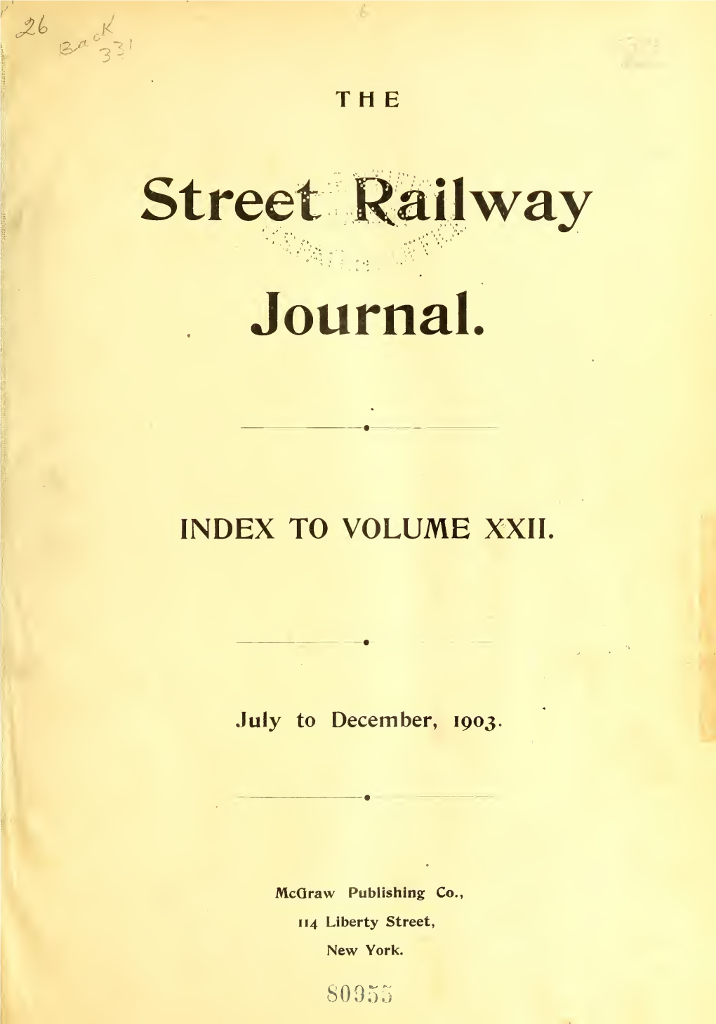 The Street Railway Journal