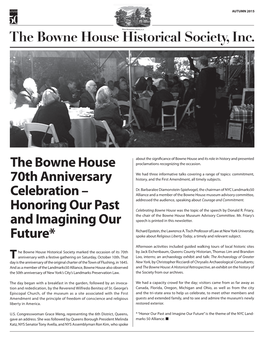 The Bowne House 70Th Anniversary Celebration – Honoring Our Past