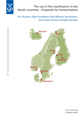 The Use of Fire Classification in the Nordic Countries – Proposals