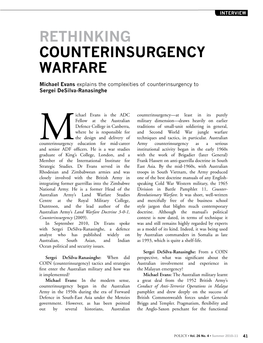 Rethinking Counterinsurgency Warfare