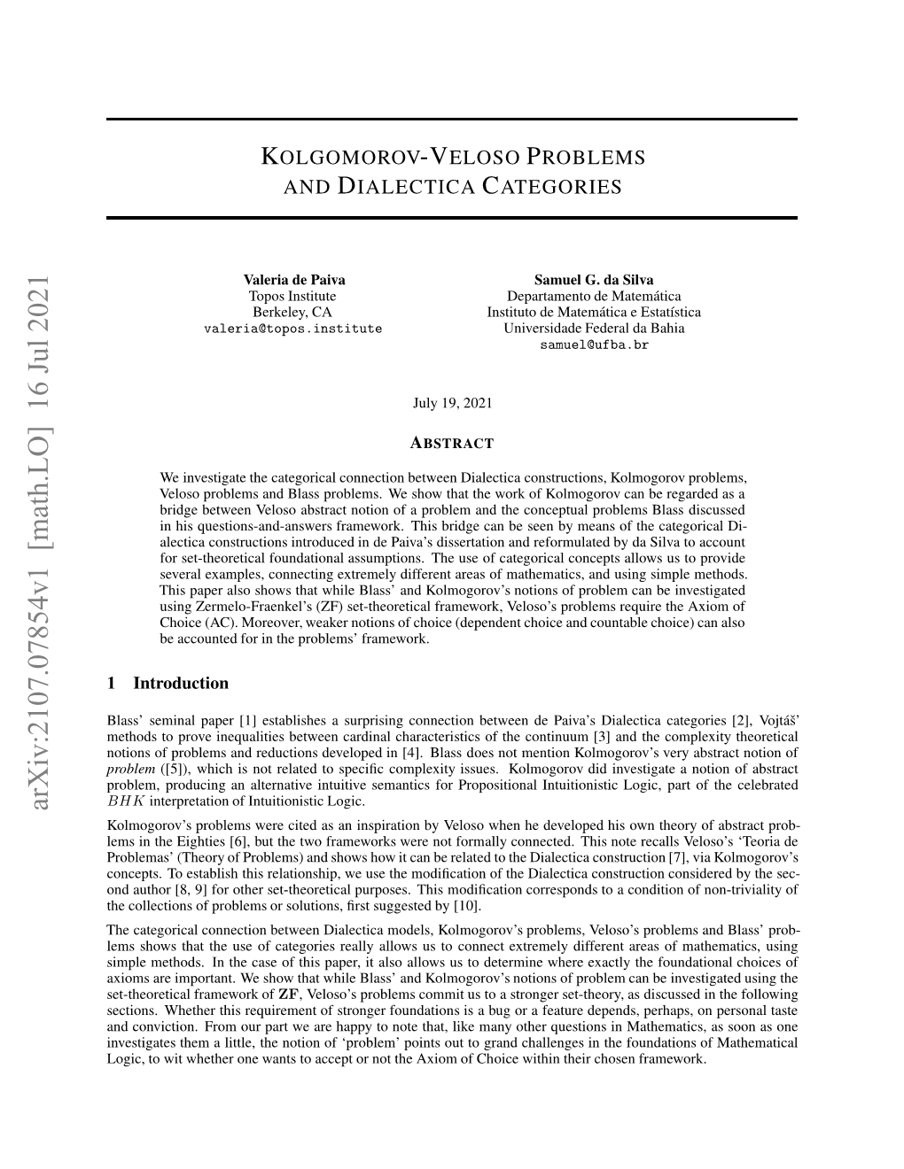 Kolgomorov-Veloso Problems and Dialectica Categories