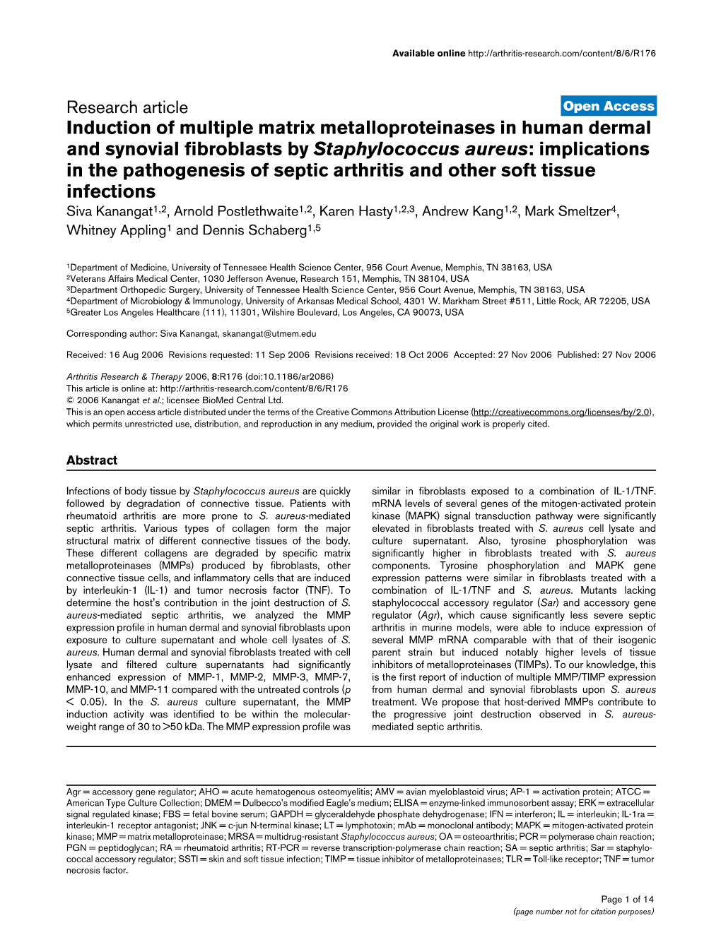 Induction of Multiple Matrix Metalloproteinases in Human